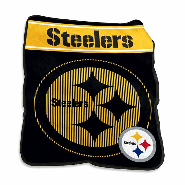 Logo Brands Pittsburgh Steelers 60x80 Raschel Throw 625-26X